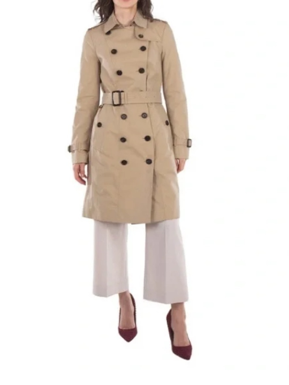 Burberry Beige The Kensington Trench Coat